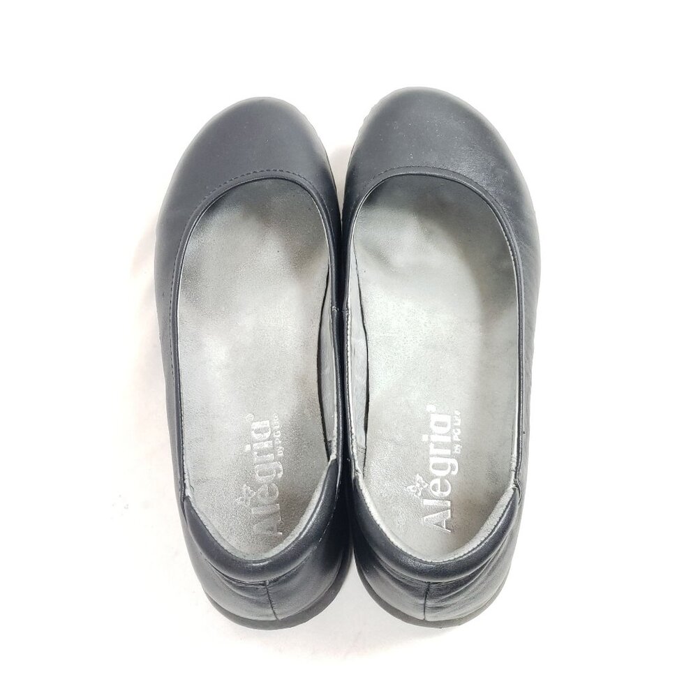 Alegria Women's Size 7.5 Petal Ballet Black Nappa - Picture 8 of 9